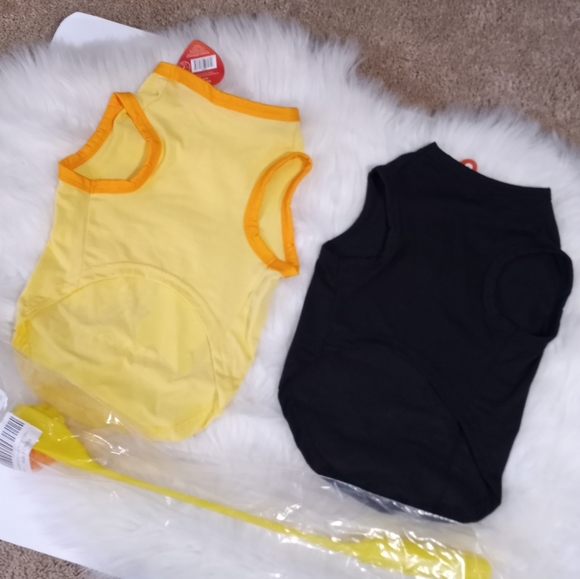 3 Pcs Easter Bunny Dog/Cat Outfit Includes FREE Dental Squeaky Fetch Anxiety Toy - Picture 2 of 11